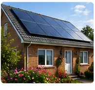 Solar panels on a UK home